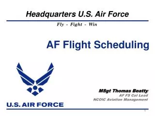 AF Flight Scheduling