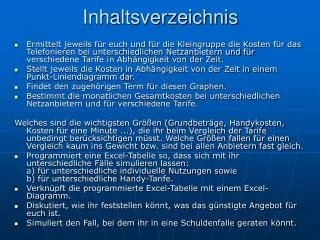 inhaltsverzeichnis