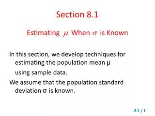 Section 8.1