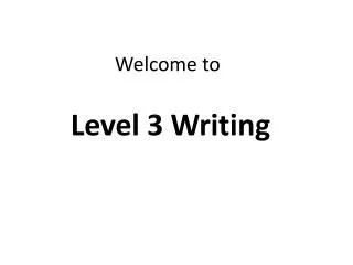 welcome to