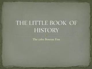 THE LITTLE BOOK OF HISTORY