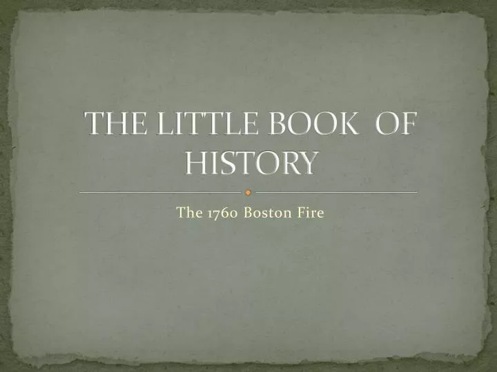 the little book of history