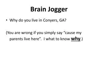 Brain Jogger