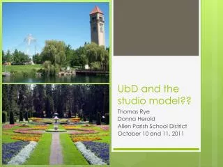UbD and the studio model??