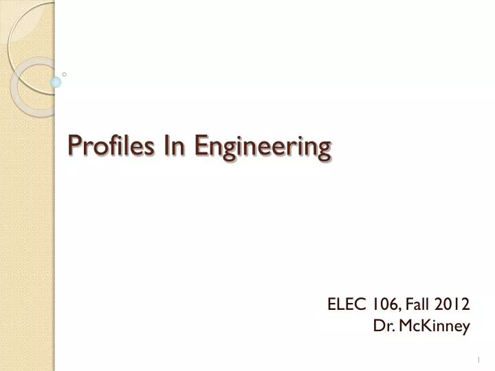 profiles in engineering