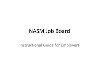 NASM Job Board