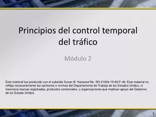 principios del control temporal del tr fico