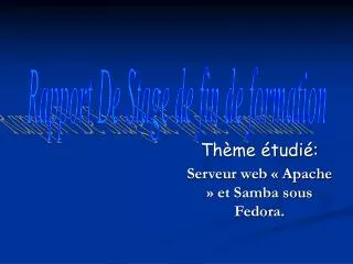 th me tudi serveur web apache et samba sous fedora