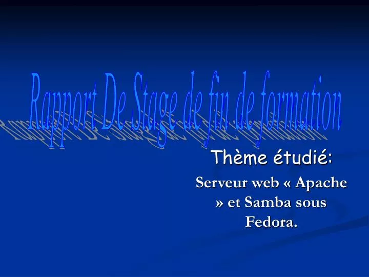 th me tudi serveur web apache et samba sous fedora