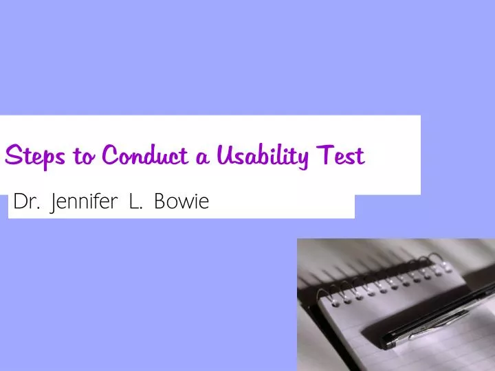 steps to conduct a usability test