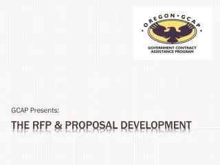 THE RFP &amp; Proposal Development