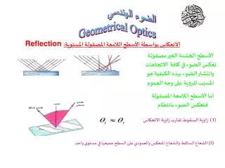 الضوء الهندسي Geometrical Optics