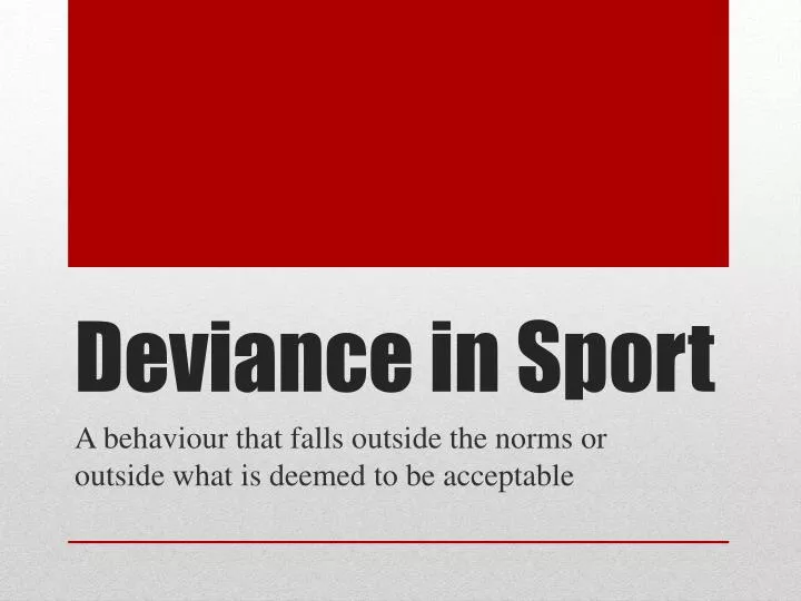 deviance in sport