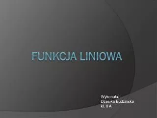 funkcja liniowa