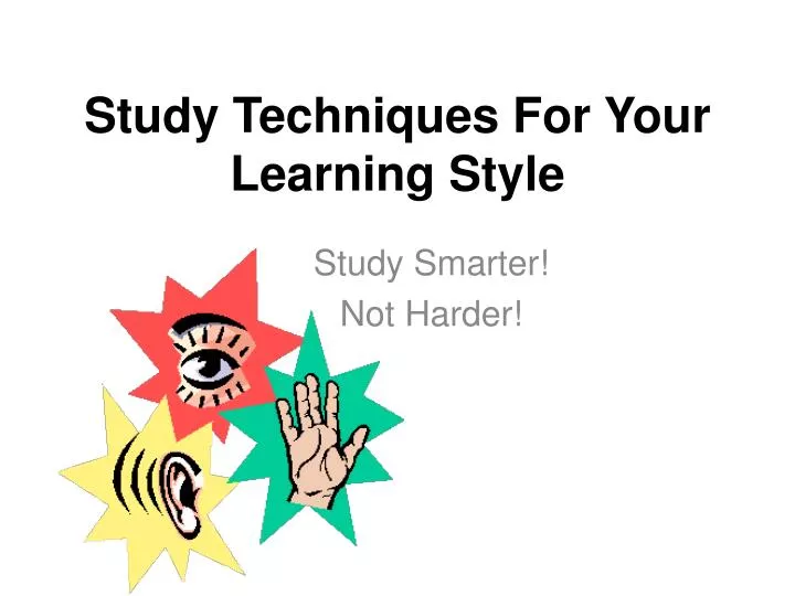 study techniques for your learning style