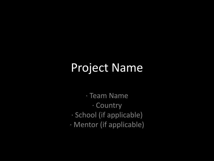 project name