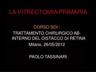 la vitrectomia primaria