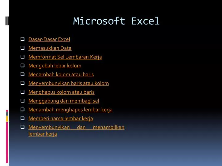 microsoft excel