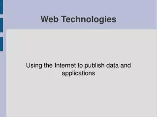 Web Technologies