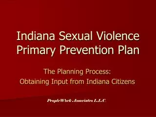 Indiana Sexual Violence Primary Prevention Plan