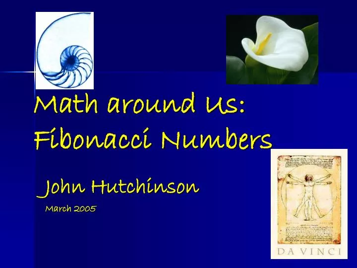 math around us fibonacci numbers