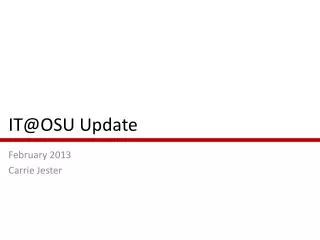 IT@OSU Update