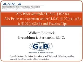 William Boshnick Greenblum &amp; Bernstein, P.L.C.