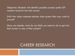 Career Research