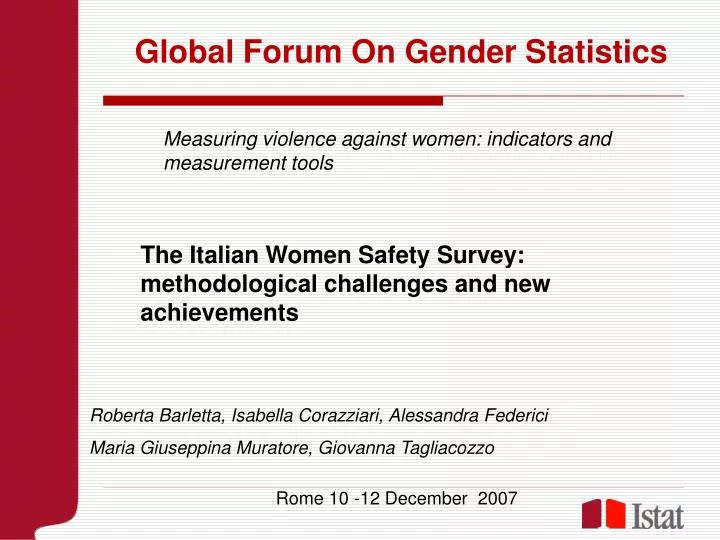 global forum on gender statistics