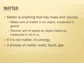 Matter