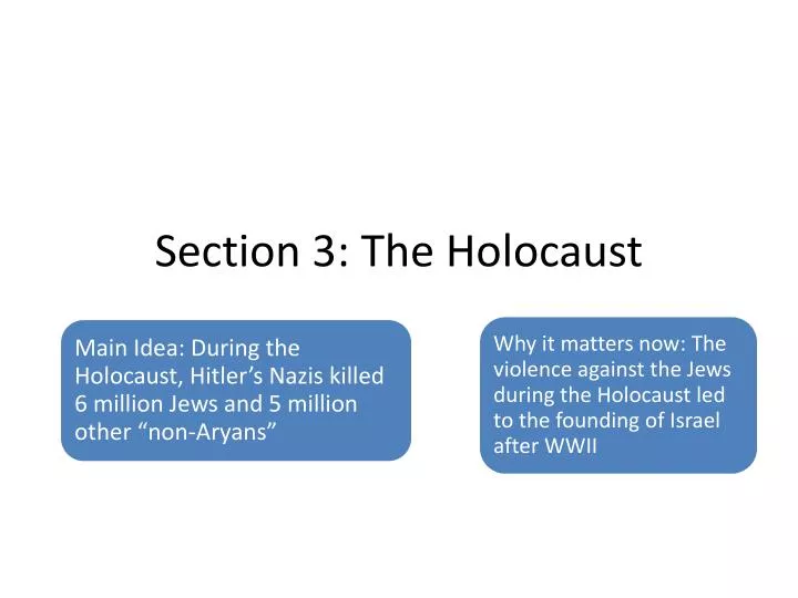 section 3 the holocaust