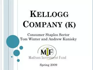 Kellogg Company (K)