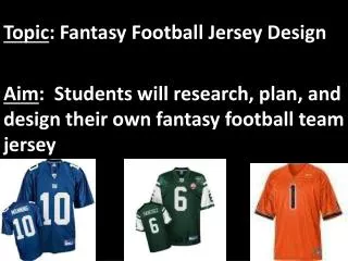 Topic : Fantasy Football Jersey Design
