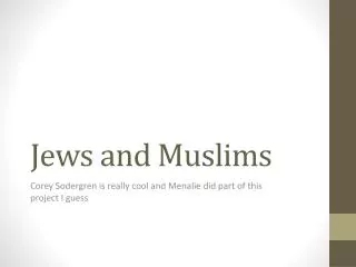 jews and muslims