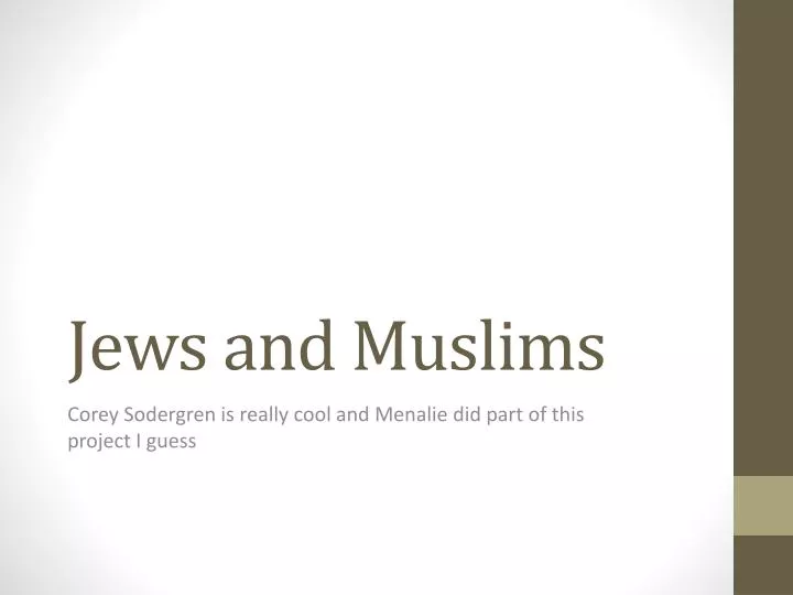 jews and muslims