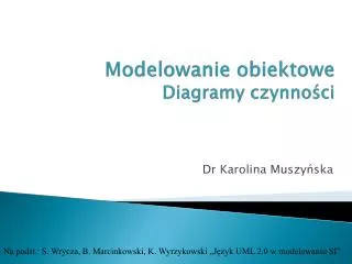 modelowanie obiektowe diagramy czynno ci