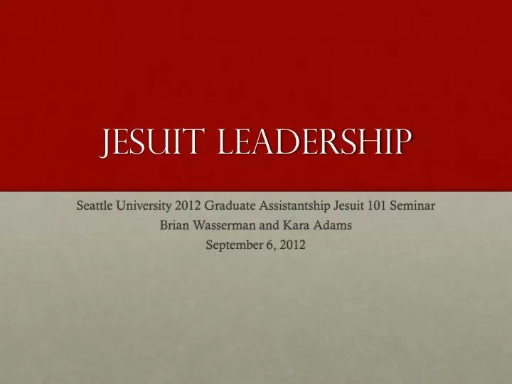 jesuit leadership