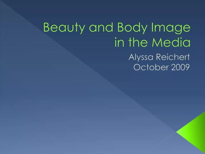 beauty and body image in the media