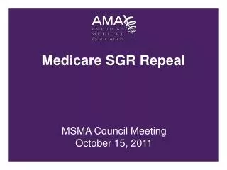Medicare SGR Repeal