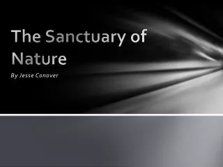 The Sanctuary of Nature