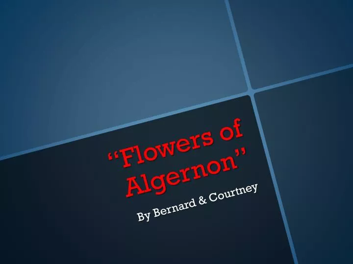 flowers of algernon