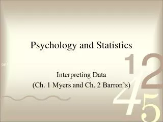 Psychology and Statistics