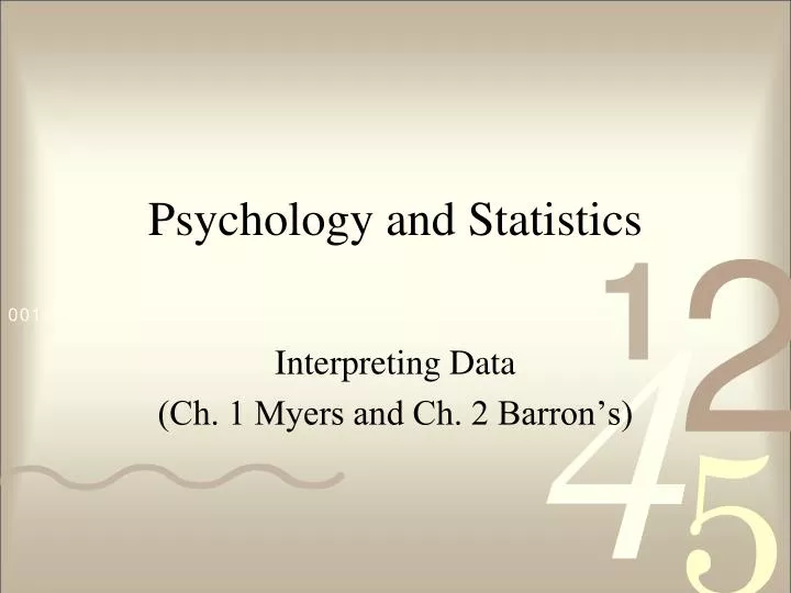 psychology and statistics