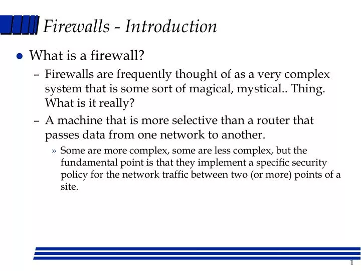 firewalls introduction