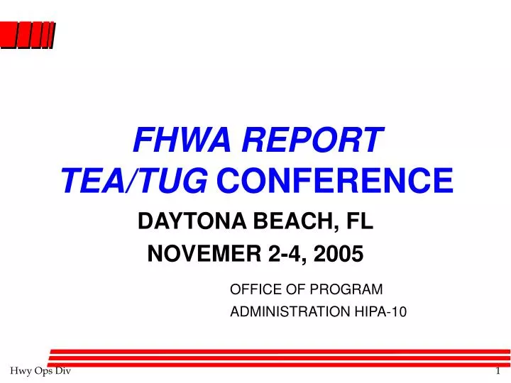 fhwa report tea tug conference