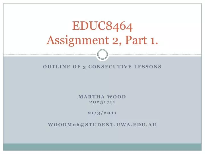 educ8464 assignment 2 part 1