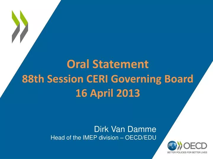oral statement 88th session ceri governing board 16 april 2013