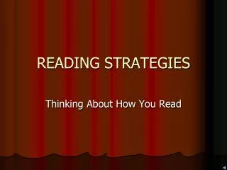 READING STRATEGIES