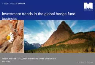 Investment trends in the global hedge fund business