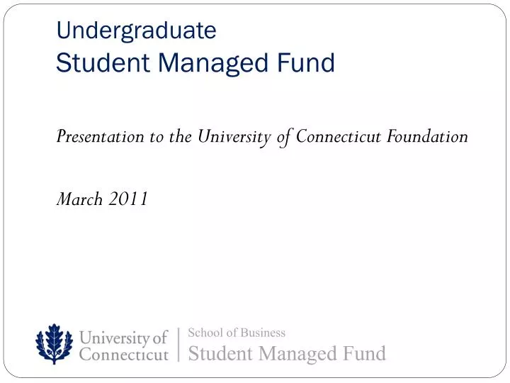 undergraduate student managed fund